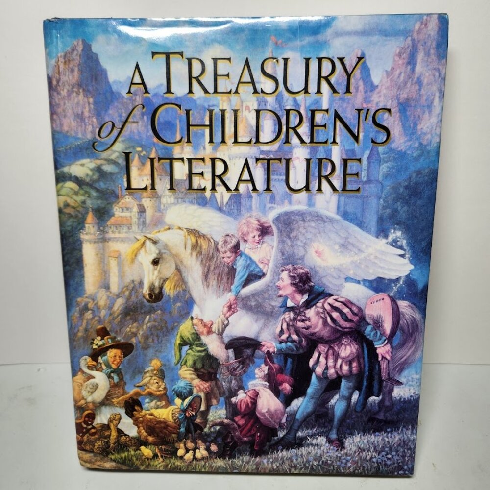 A Treasury of Children's Literature Book Hardcover Nursery Rhymes Fairy Tales Fa